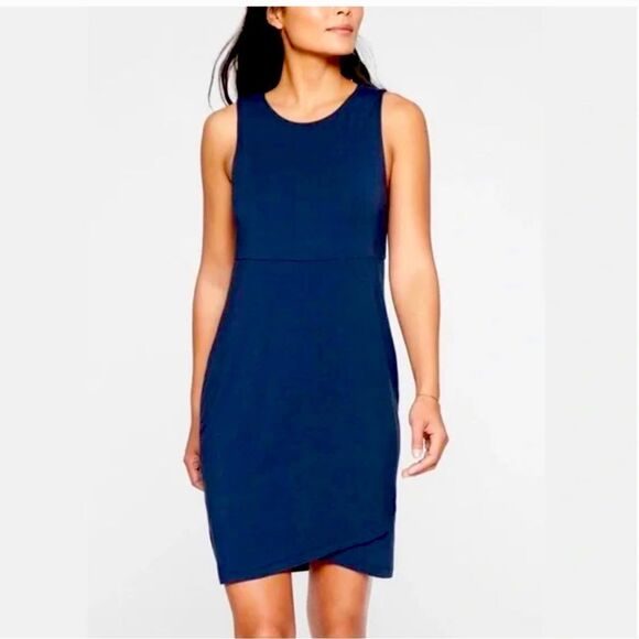ATHLETA La Palma Dress Navy Blue Size Medium - Picture 1 of 5